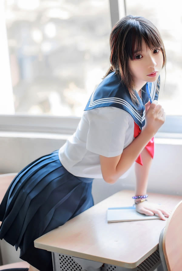 COS美女疯猫ss–同桌的水手服写真