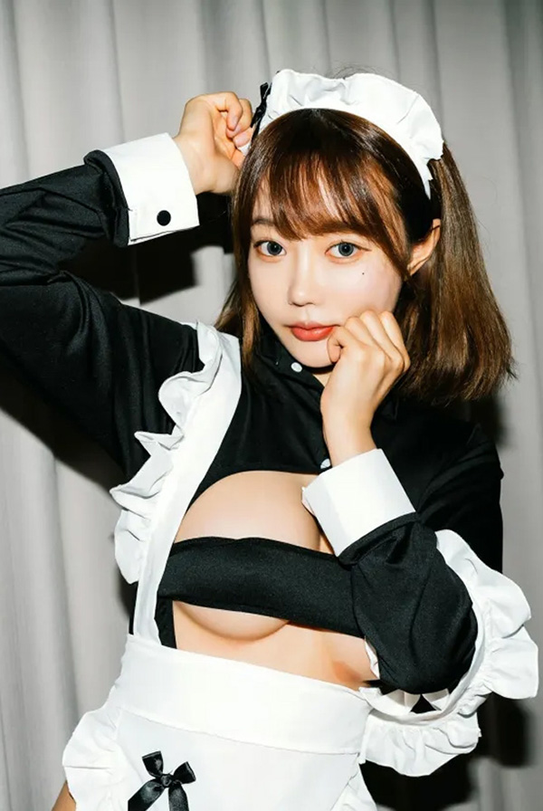 漂亮的女仆Jucy黑白开胸围裙无圣光图集